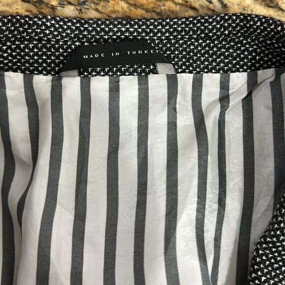 Hugo Boss Slim-Fit Blazer Jacket In Micro-Patterned Wool And Linen Size 44R - Picture 8 of 15